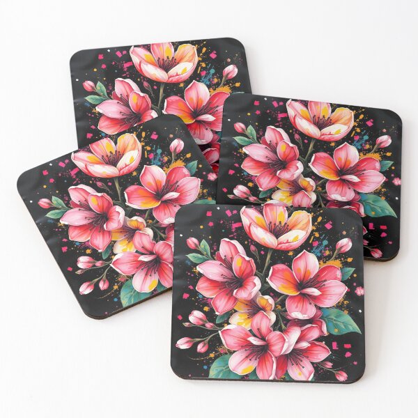 Item preview, Cherry Blossoms with black background designed and sold by melissabeta.