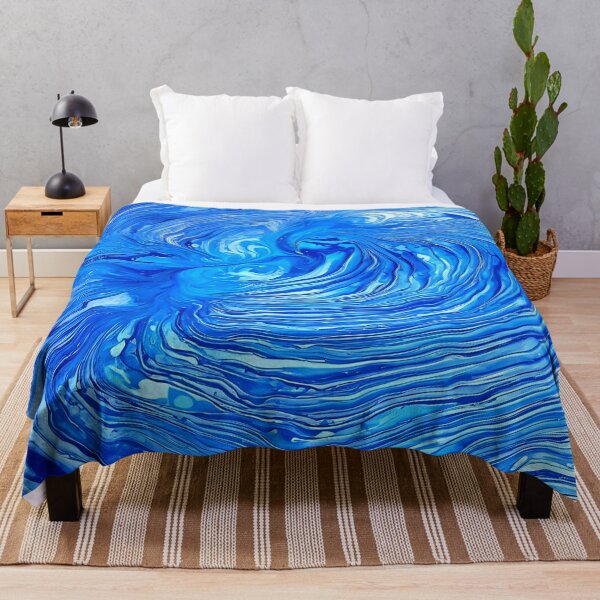 Item preview, Blue Ocean Swirls Abstract Fluid Art designed and sold by AussieMuma.