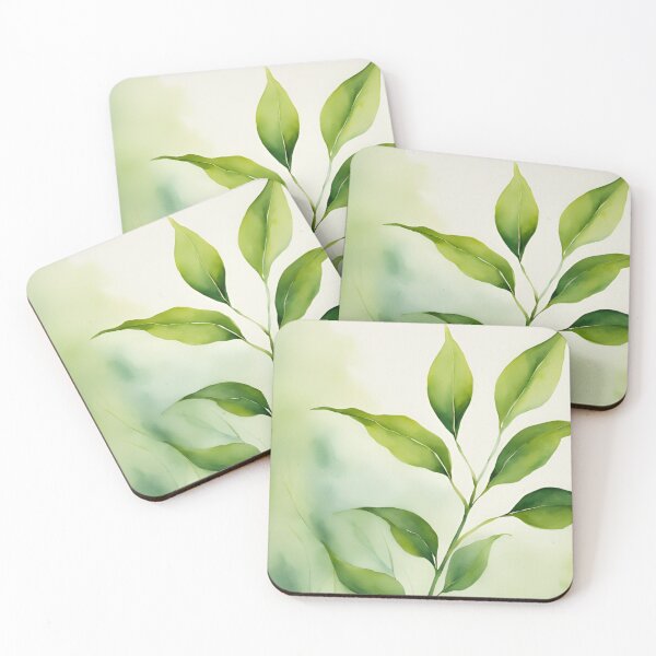 Item preview, Green Leaves Botanical Watercolor designed and sold by Tammy Marie Russell.