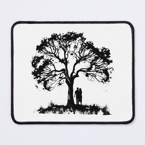 Item preview, Couple Trees Moon Forest Love Valentine Romantic Pair designed and sold by inkoutninja.