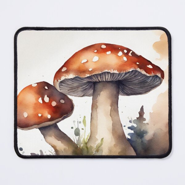 Item preview, Red Top Mushrooms Botanical Watercolor designed and sold by Tammy Marie Russell.
