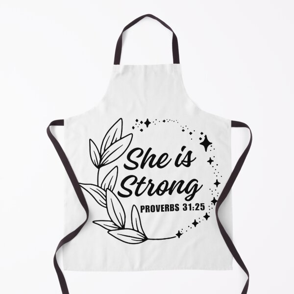 Item preview, She is Strong, proverbs 31:25, bible quotes designed and sold by MoriaStore.