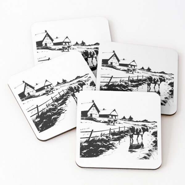 Item preview, Cattle Cow Farm Dairy Ranch Livestock Beef Pasture Husbandry Barn designed and sold by inkoutninja.