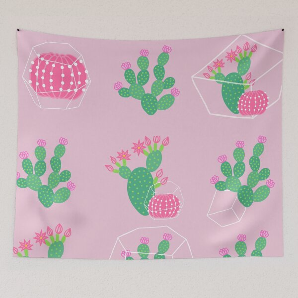 Item preview, Pink Cactus Geometry Party  designed and sold by popofpattern.