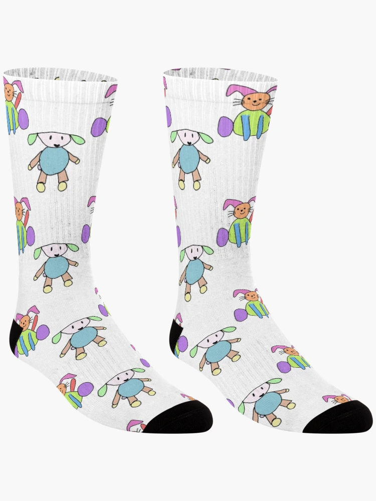 Thumbnail 3 of 5, Socks, Bright fluffle friends! designed and sold by Roubyn.