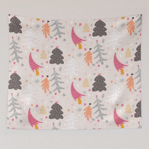 Item preview, Pink Festive Christmas Trees designed and sold by Lovingart222.
