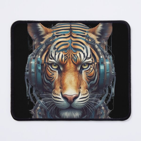 Item preview, "Cyber Tiger Beats: Futuristic Feline" designed and sold by C-Collectible.