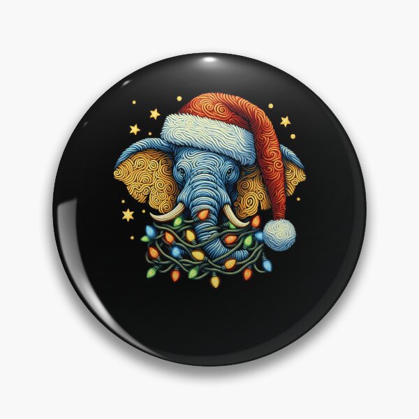 Item preview, Elephant Santa Xmas Lighting Starry night Christmas designed and sold by MTRBSK11.