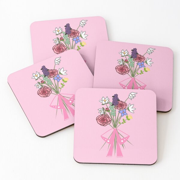 Item preview, Flower Bouquet With Pink Background designed and sold by the.catfactory.