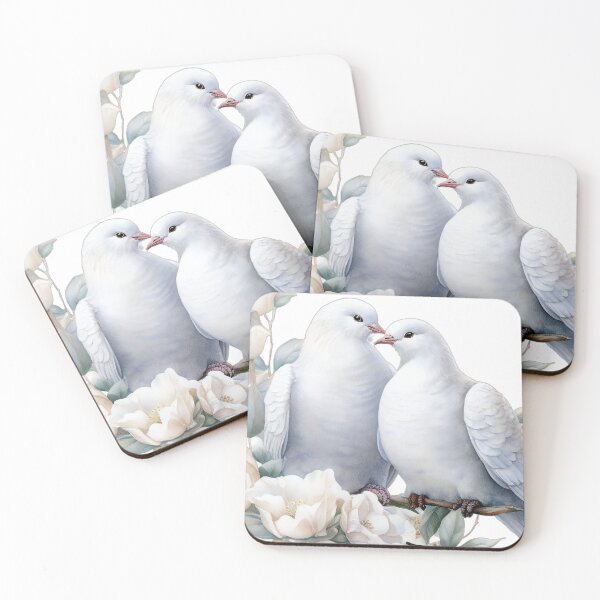 Item preview, Two Doves Bird Nature Watercolor designed and sold by Tammy Marie Russell.