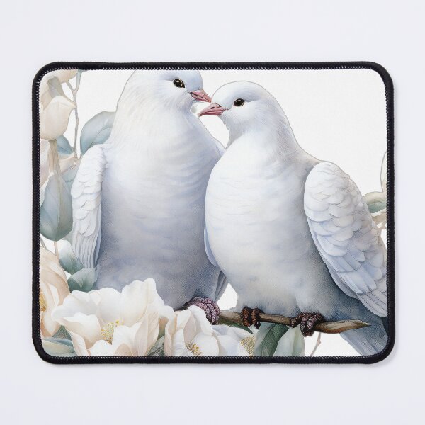 Item preview, Two Doves Bird Nature Watercolor designed and sold by Tammy Marie Russell.