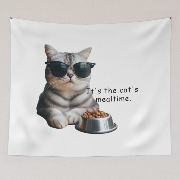 Item preview, It's the cat's mealtime sticker designed and sold by CeammiShop.
