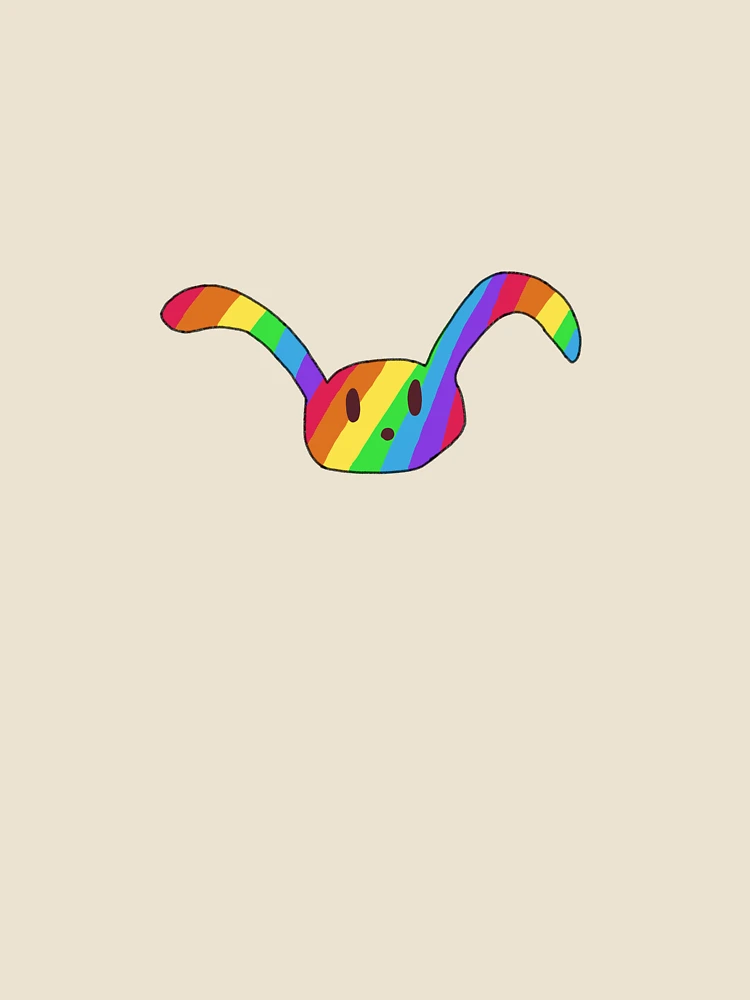 Thumbnail 4 of 4, Relaxed T-Shirt, Rainbow Rabbit designed and sold by Roubyn.