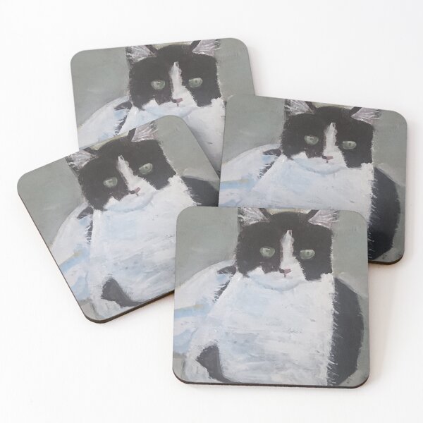 Item preview, Tuxedo cat lying down designed and sold by Jacinta hunt.