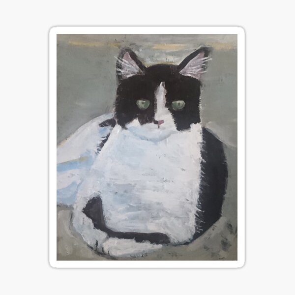 Item preview, Tuxedo cat lying down designed and sold by Jacinta hunt.
