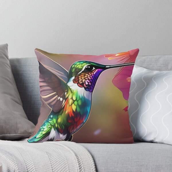 Item preview, Hummingbird Flowers Nature Watercolor designed and sold by Tammy Marie Russell.