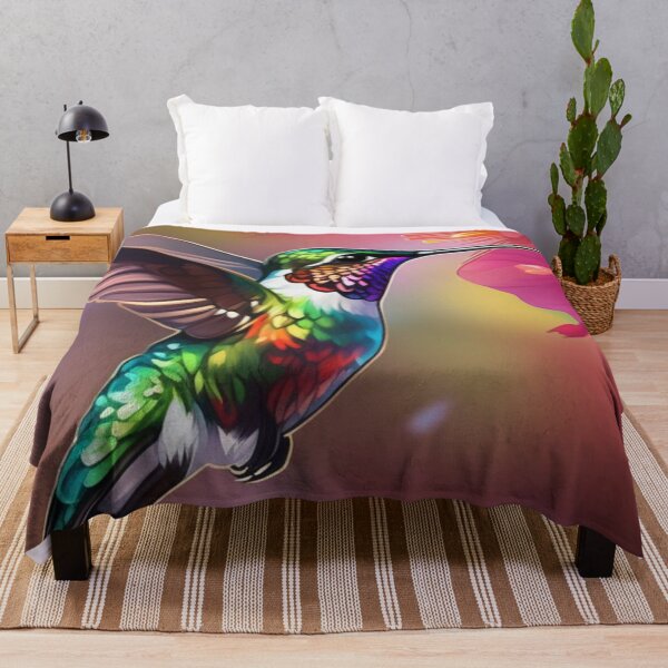 Item preview, Hummingbird Flowers Nature Watercolor designed and sold by Tammy Marie Russell.