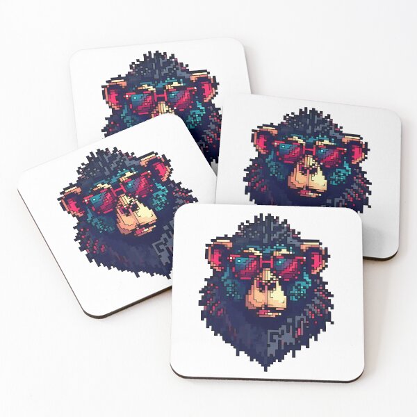Item preview, Baboon in Pixels designed and sold by NaturePixel.