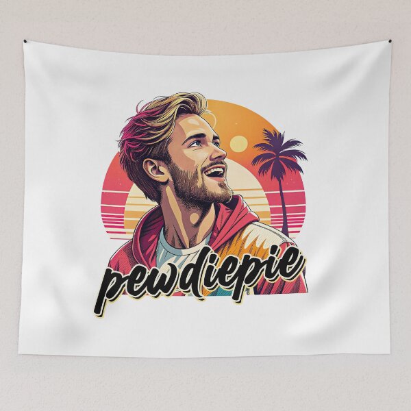 Item preview, Pewdiepie Retro Pop Art designed and sold by graphic-genie.