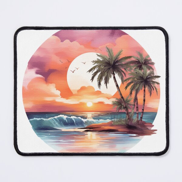 Item preview, Tropical Sunset Palm Trees Scene Nature designed and sold by Tammy Marie Russell.