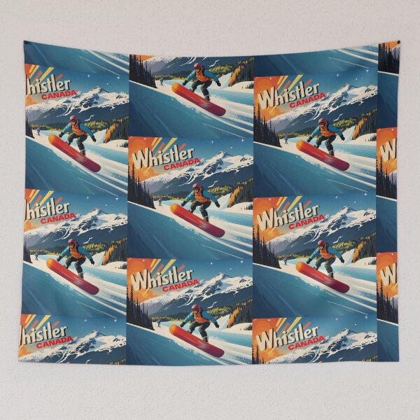 Item preview, Wall  Art Canada | Whistler Travel Vintage Poster designed and sold by kestrada2906.