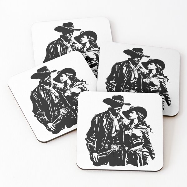 Item preview, Wild West Couple Cowboy Cowgirl Western Romance Lovers designed and sold by inkoutninja.