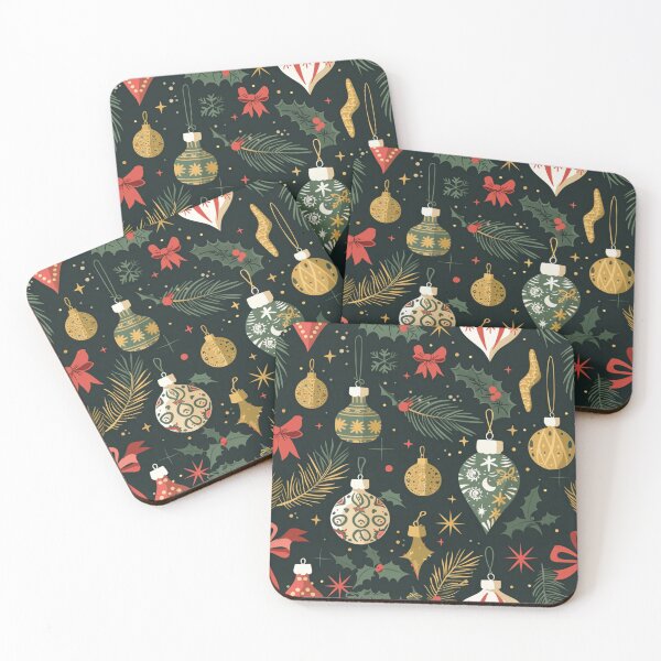 Item preview, Christmas ornaments autumn leaves seamless pattern- christmas leaves santa  designed and sold by cocomelon168.