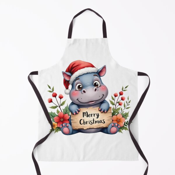 Item preview, Merry Christmas Baby Hippo Moo Deng designed and sold by CraftyAnimal.