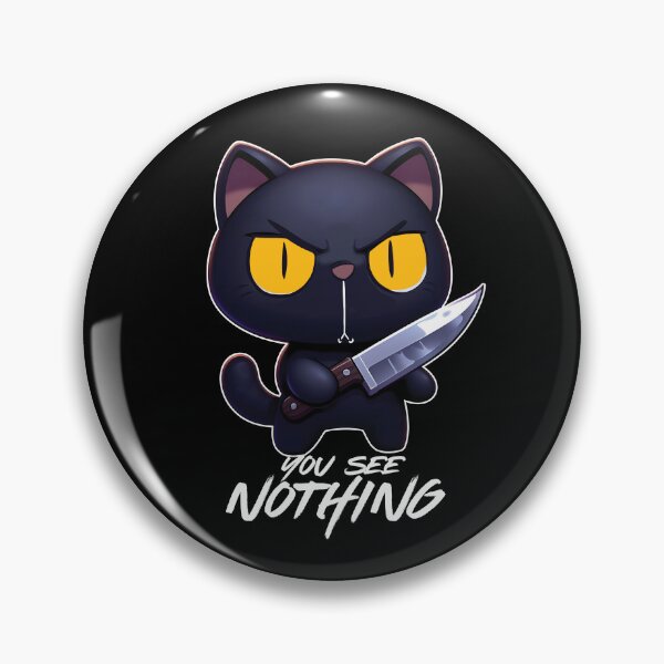 Item preview, You See Nothing - Cute Black With A Knife designed and sold by The magic  Yellow bus.