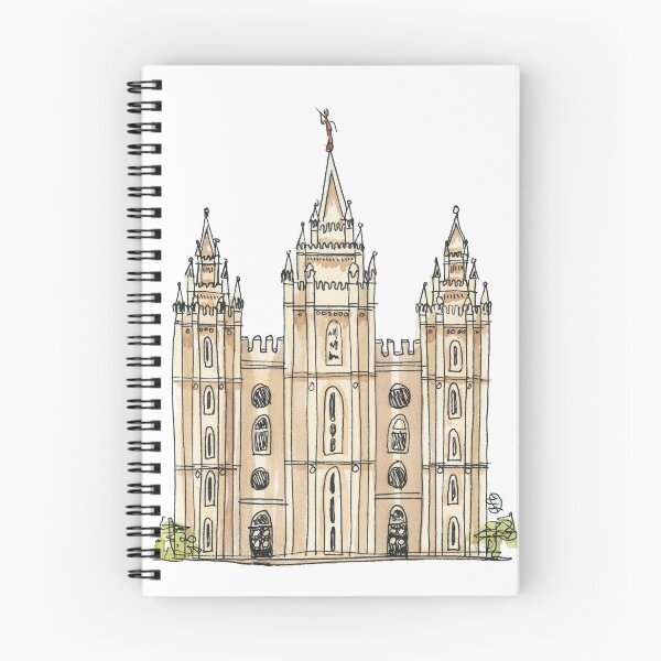 Item preview, Salt Lake City Temple Ink and Watercolor designed and sold by smilinggirld.