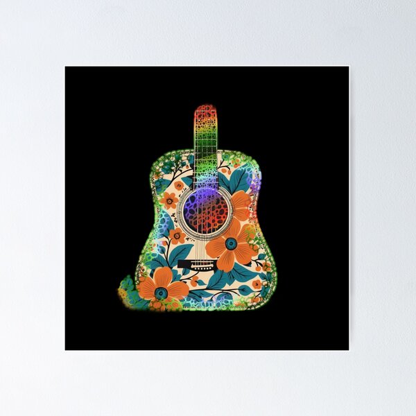 Artikelvorschau, Geblühte Gitarre entworfen und verkauft von LevonsCrazyArt.