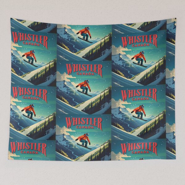 Item preview, Wall  Art Canada | Whistler Travel Vintage Poster designed and sold by kestrada2906.