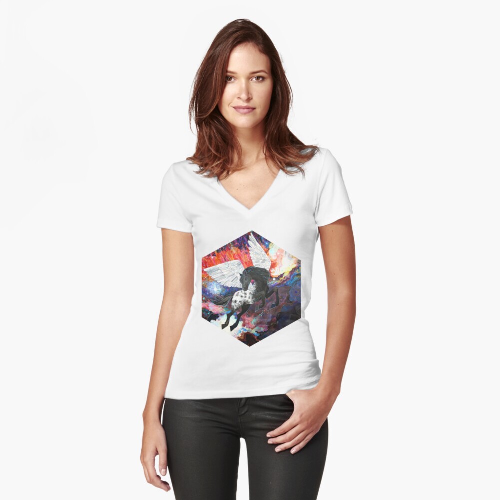 Item preview, Fitted V-Neck T-Shirt designed and sold by gwennpaints.