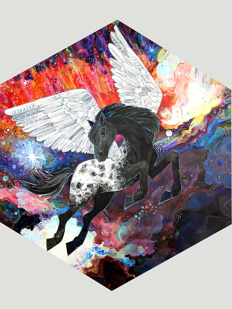 Thumbnail 7 of 7, Essential T-Shirt, Pegasus in Space designed and sold by gwennpaints.