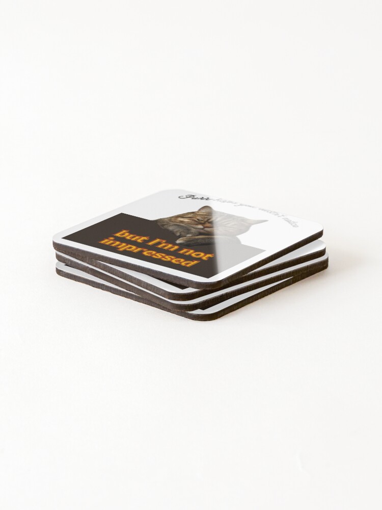 Thumbnail 4 of 5, Coasters (Set of 4), Not Impressed designed and sold by catbabe.