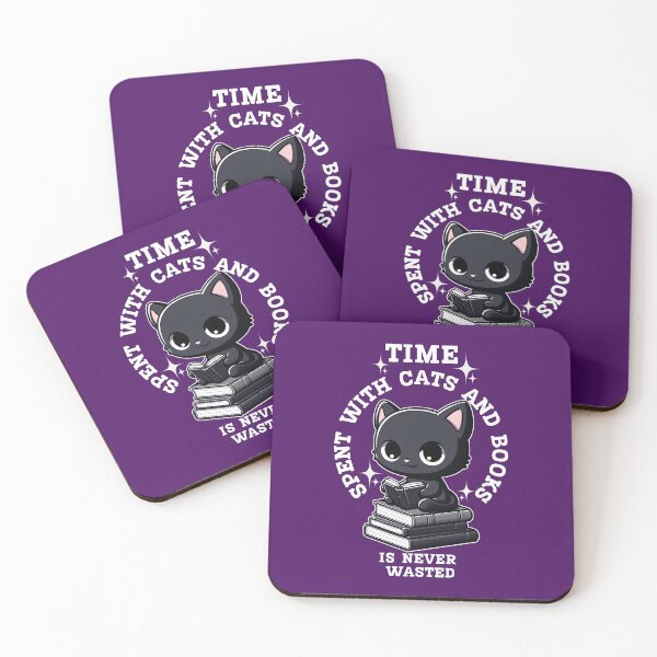 Item preview, Time Spent With Cats And Books Is Never Wasted designed and sold by The magic  Yellow bus.