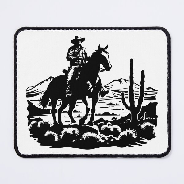 Item preview, Cowboy Wild West Mojave Desert Monument Valley Cactus designed and sold by inkoutninja.