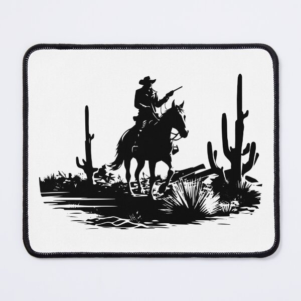 Item preview, Cowboy Wild West Mojave Desert Monument Valley Cactus designed and sold by inkoutninja.