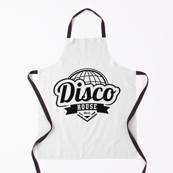 Aperçu de l'œuvre DISCO HOUSE - Bannière avec logo Discoball (noir) créée et vendue par Discothreadz.