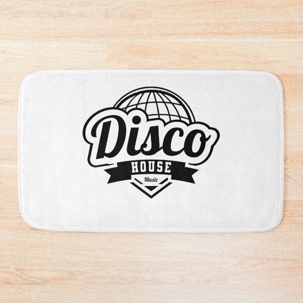 Artikelvorschau, DISCO HOUSE – Discoball-Banner-Logo (Schwarz) entworfen und verkauft von Discothreadz.