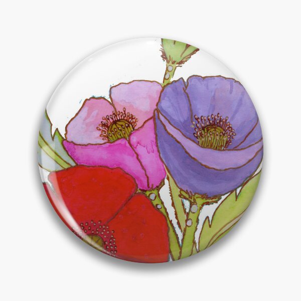 Item preview, Bright Poppies V3 designed and sold by Violet Treefrog.