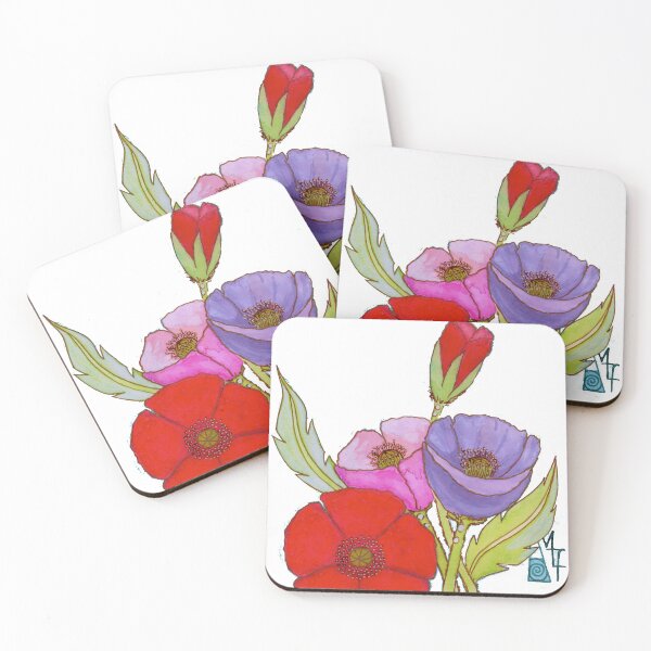 Item preview, Bright Poppies V3 designed and sold by Violet Treefrog.