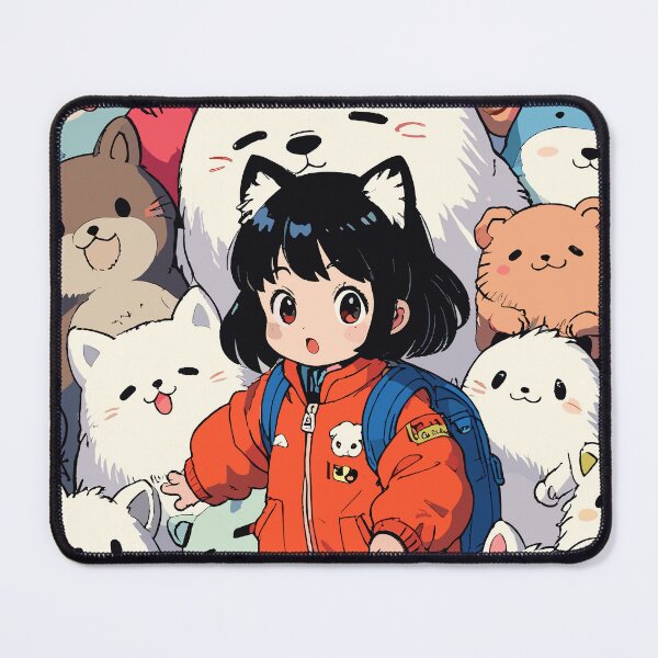 Item preview, Adorable Child Amongst Cute Cartoon Animal Plushies designed and sold by xgertgreks.