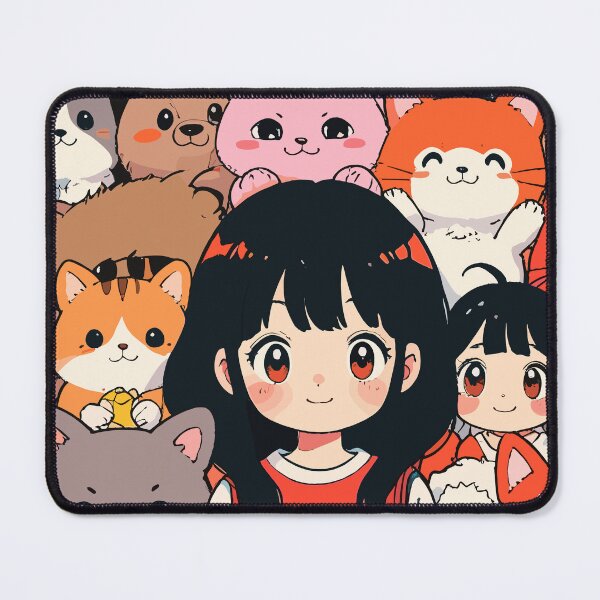 Item preview, Adorable Anime Girl Surrounded By Cute Cartoon Animals designed and sold by xgertgreks.