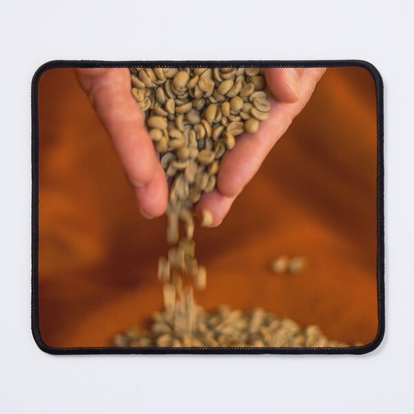 Item preview, Raw Coffee beans pouring out of hands designed and sold by DavidMay.