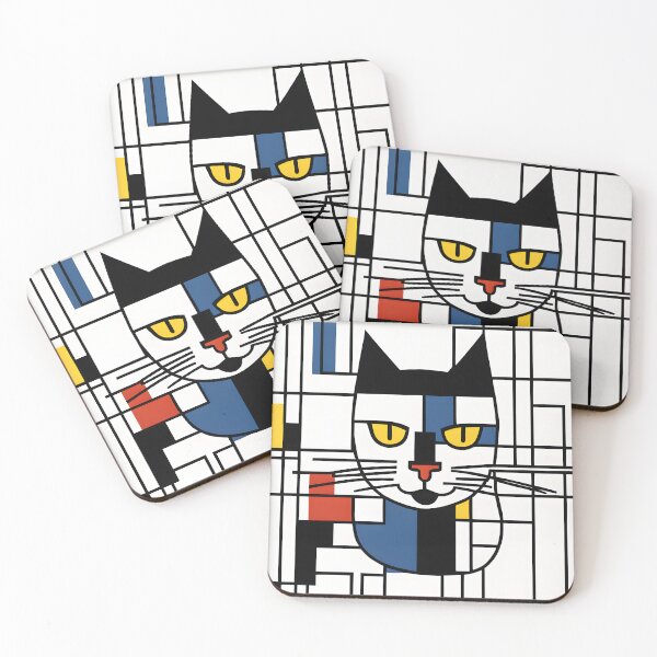 Item preview, Geometric Black Cat Style designed and sold by RetroPop23.