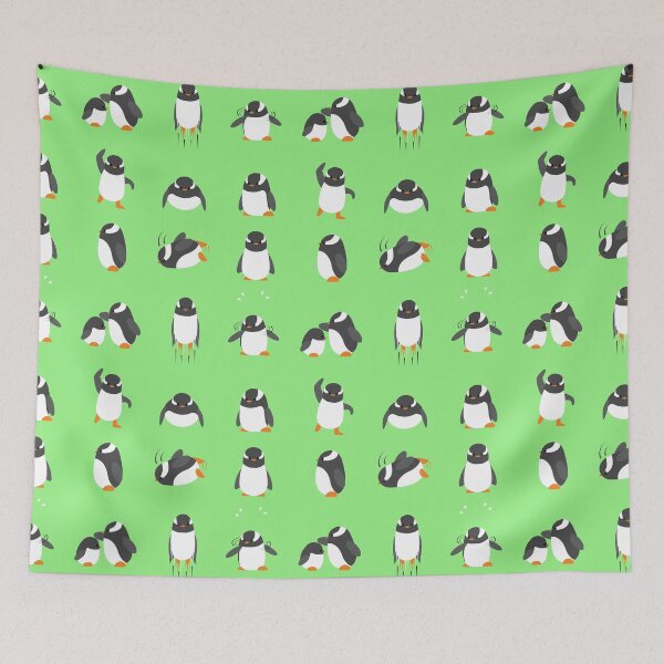 Item preview, Gentoo Penguin Cute Characters Dancing designed and sold by SUPERHERON.