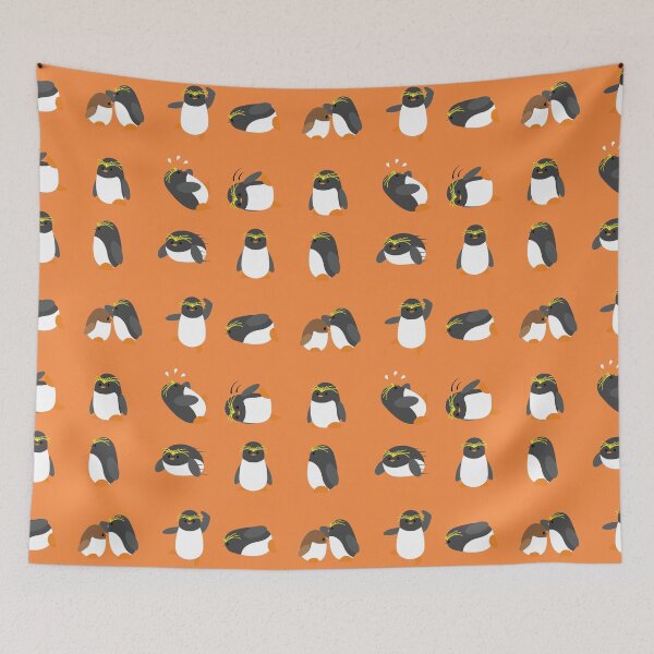 Item preview, Macaroni Penguin Cute Characters Dancing designed and sold by SUPERHERON.