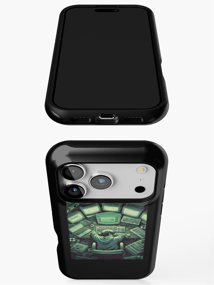 Thumbnail 3 of 4, iPhone Case, Anime Computer, Coder, Coding, Gaming Motivation designed and sold by chantastical.