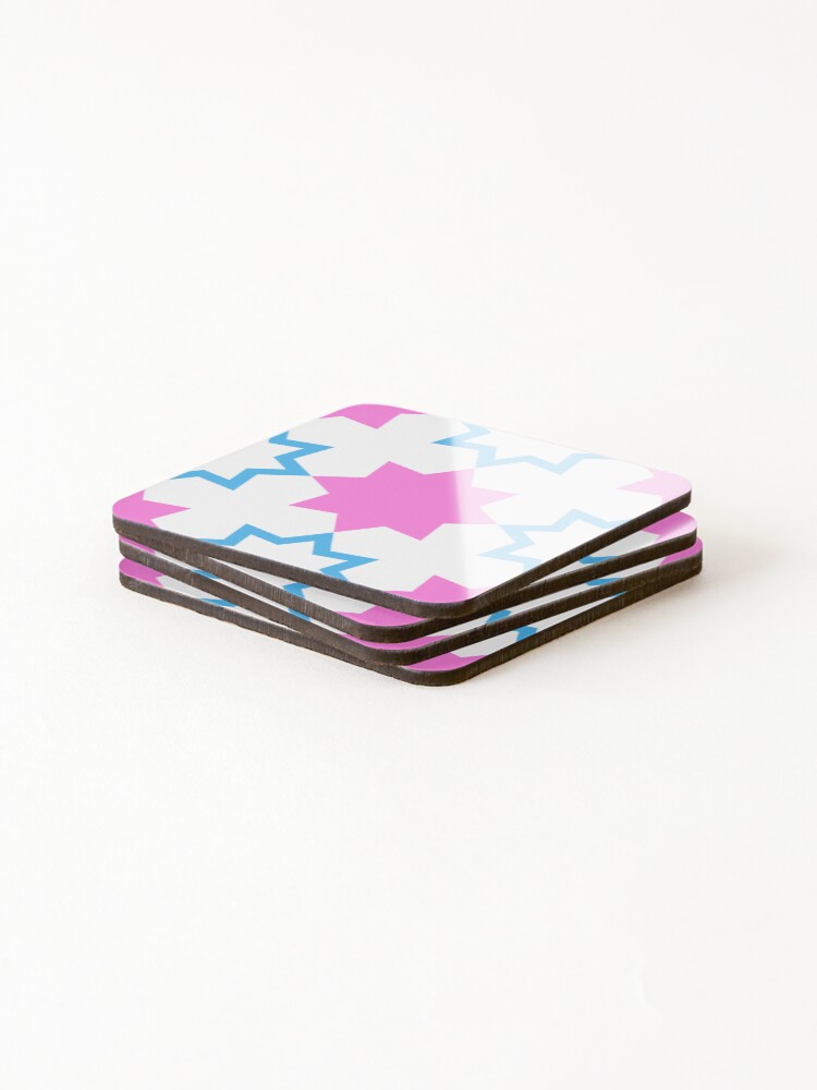 Thumbnail 4 of 5, Coasters (Set of 4), Pink Pattern design decoration designed and sold by amiplay.